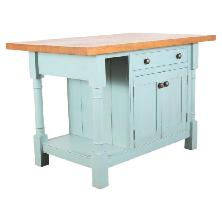English Kitchen Island / Cabinet with Plank
