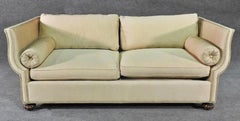 English Knole Style Althorp Living History Sofa Couch Oatmeal Upholstery 1 of 2