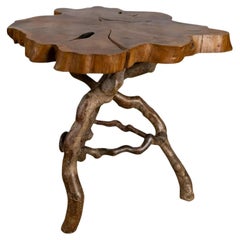 English Laburnum Root Wood Table, Early 20th Century