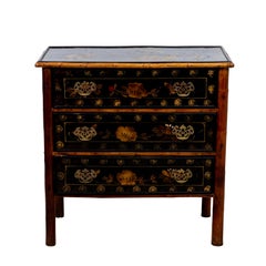 English Lacquered Bamboo Chest 19th Century