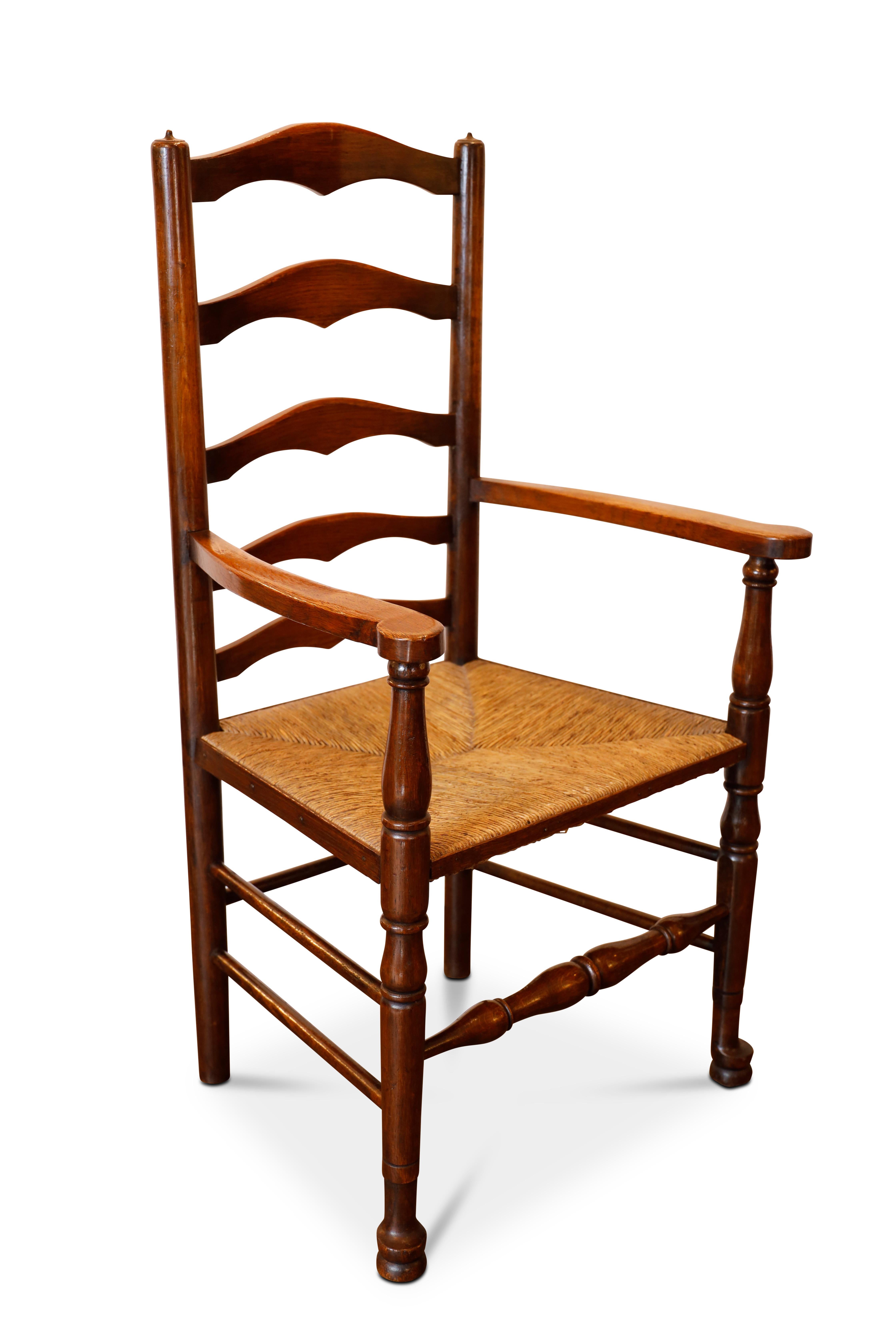 English Ladder Back Chairs In Excellent Condition For Sale In Woodbury, CT