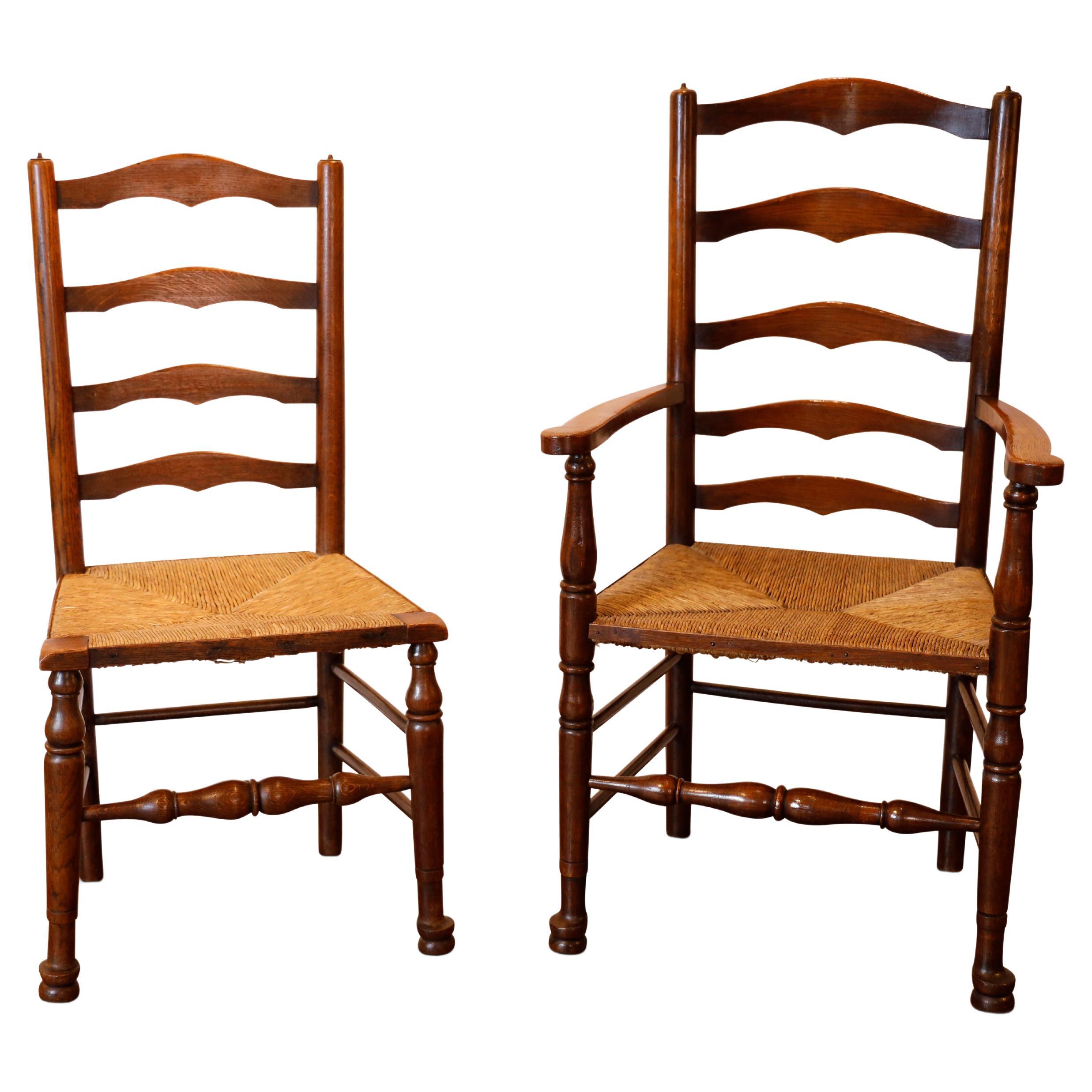 English Ladder Back Chairs For Sale