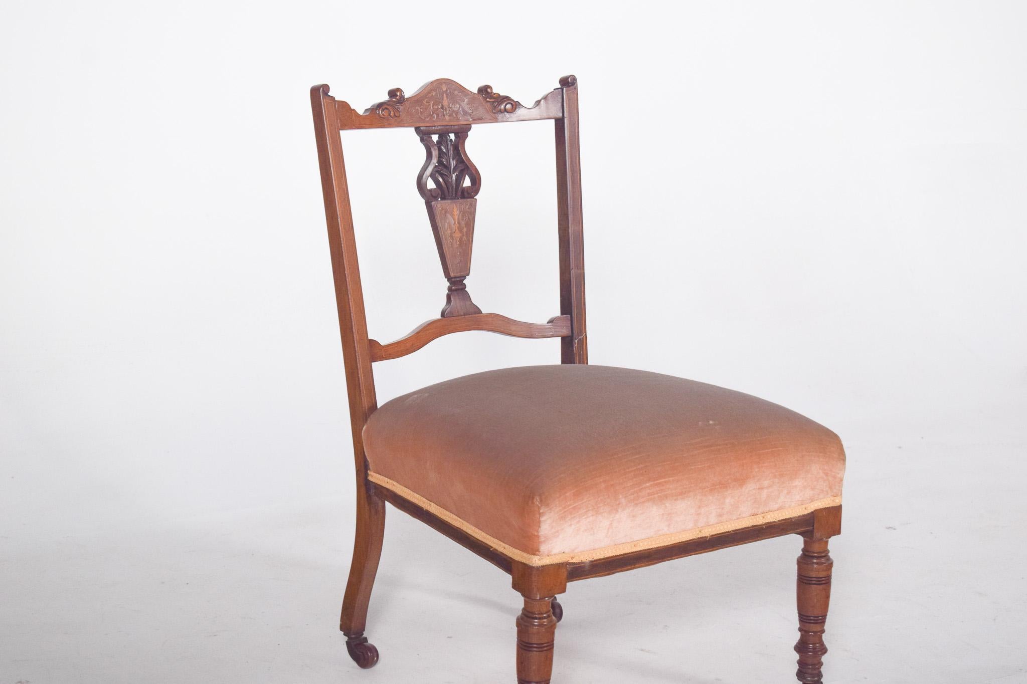 Victorien Fauteuil anglais en bois de rose en vente