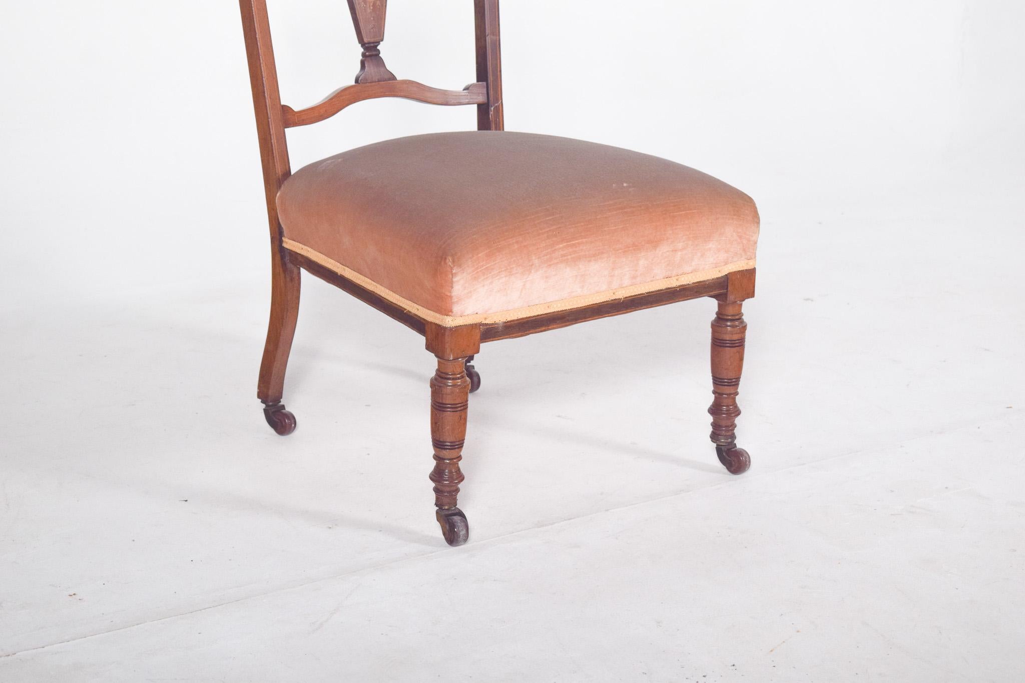 Anglais Fauteuil anglais en bois de rose en vente