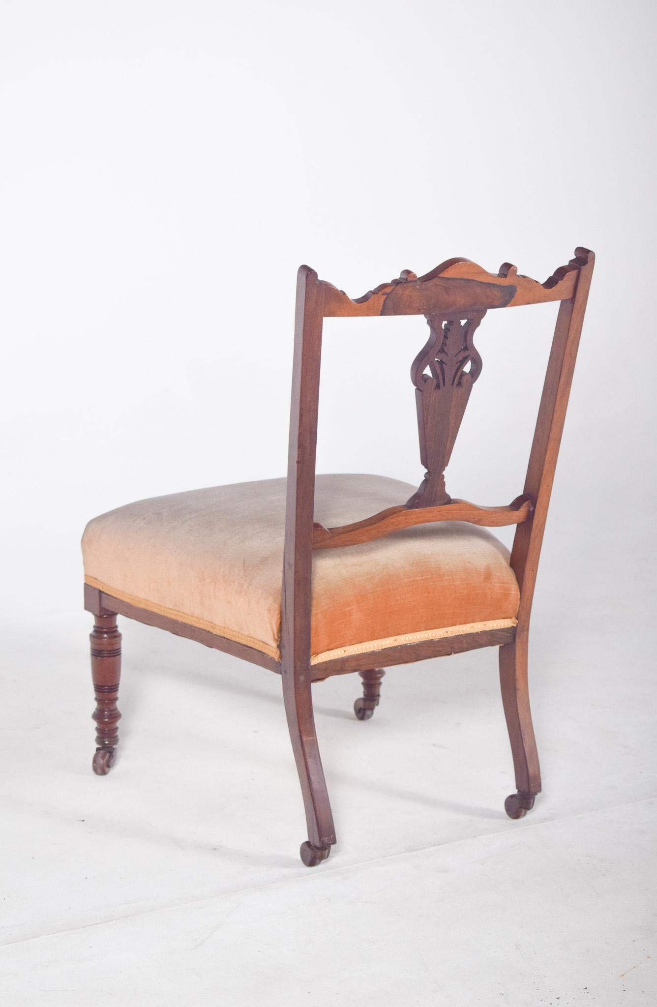Fauteuil anglais en bois de rose en vente 1