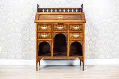 Highly Decorative English Lady's Secretary Desk from the 19th Century