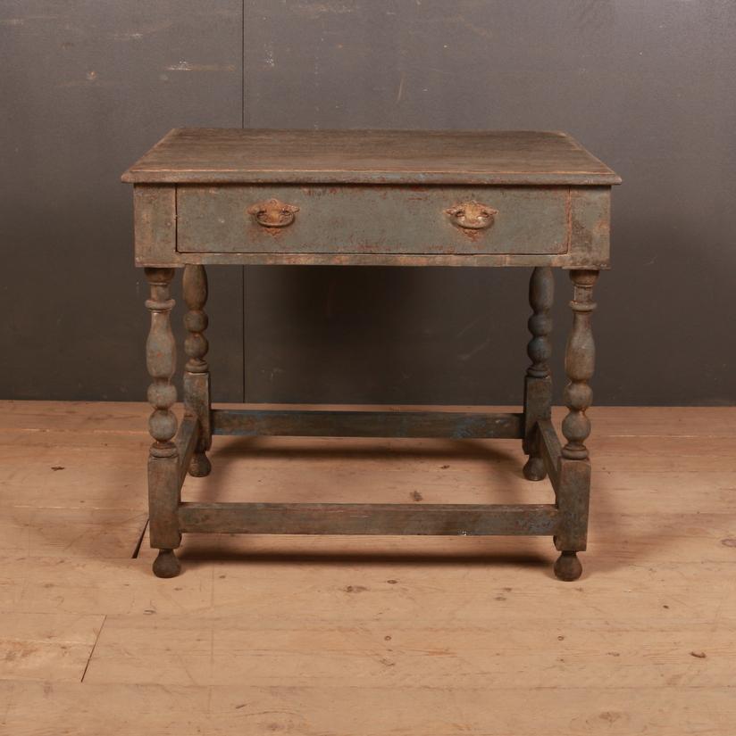 18th century painted English side table with 1 drawer. 1770

Reference: 5994

Dimensions
29 inches (74 cms) Wide
23 inches (58 cms) Deep
26.5 inches (67 cms) High