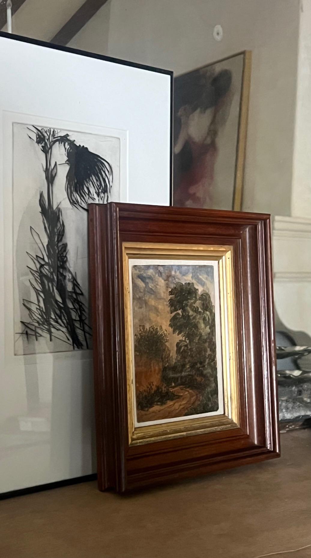 Paisaje inglés Acuarela, Firmada , c. 1855 en venta 3