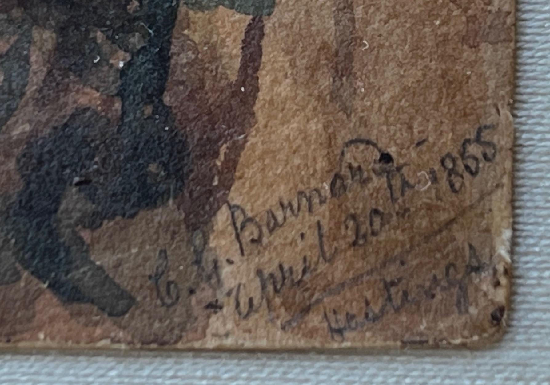 Paisaje inglés Acuarela, Firmada , c. 1855 en venta 4