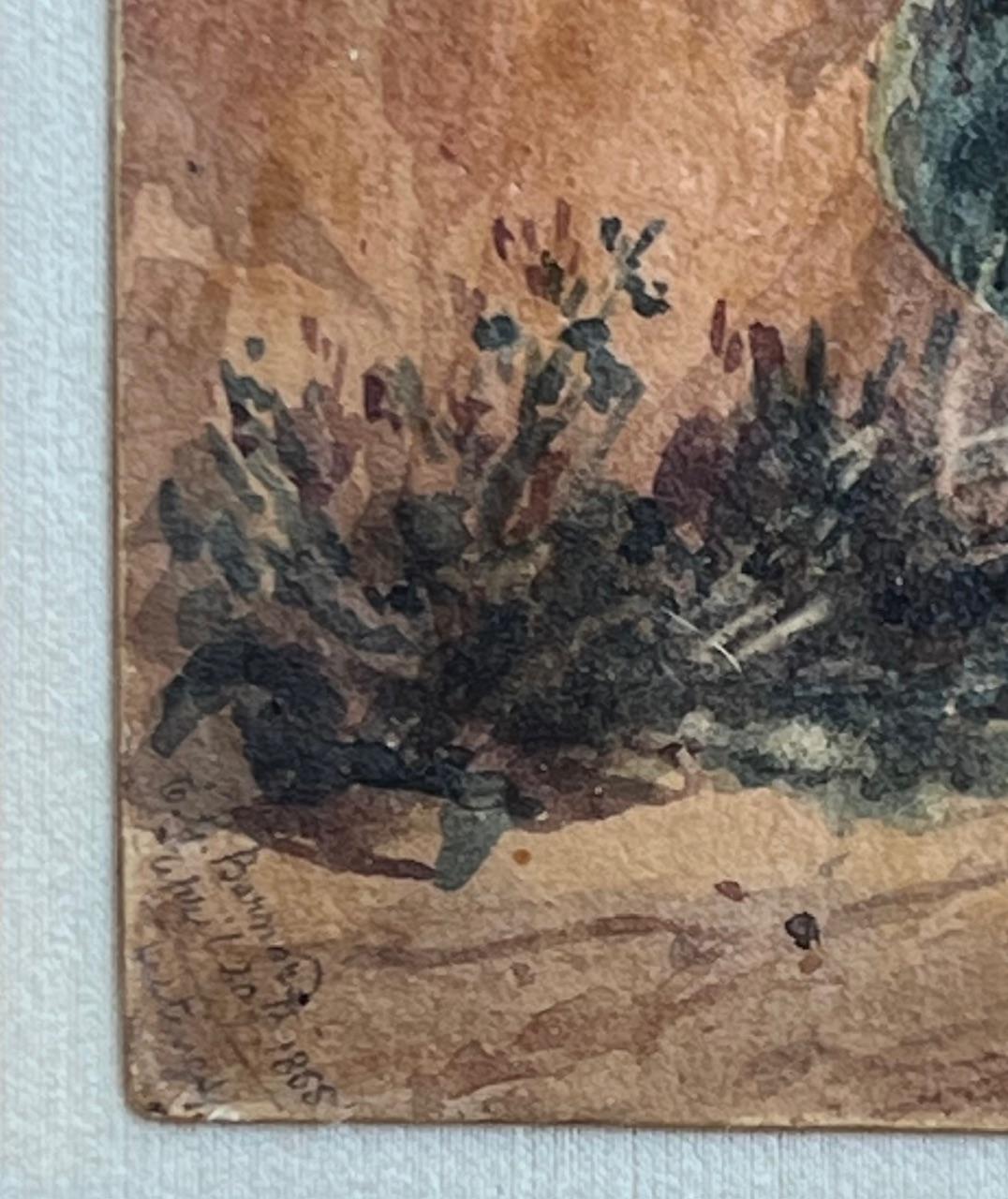 Paisaje inglés Acuarela, Firmada , c. 1855 en venta 5
