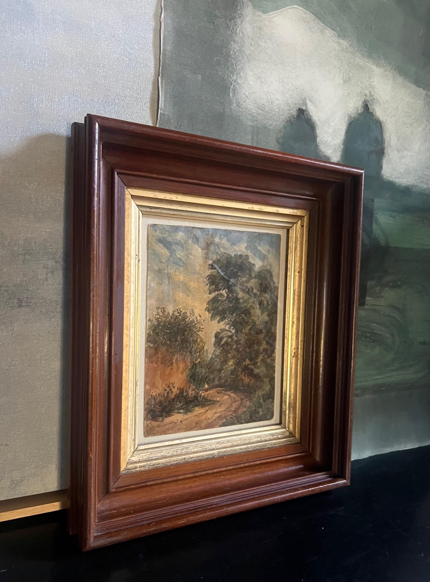 Paisaje inglés Acuarela, Firmada , c. 1855 en venta 7