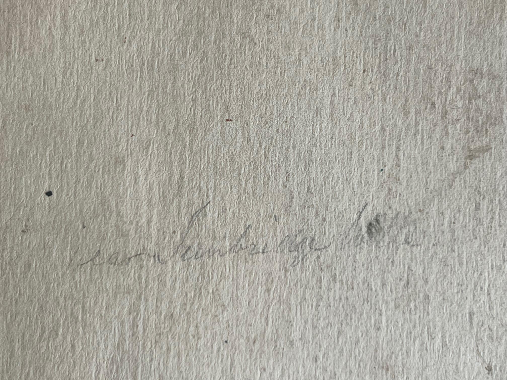 Paisaje inglés Acuarela, Firmada , c. 1855 en venta 1