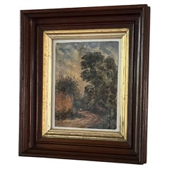 Paisaje inglés Acuarela, Firmada , c. 1855