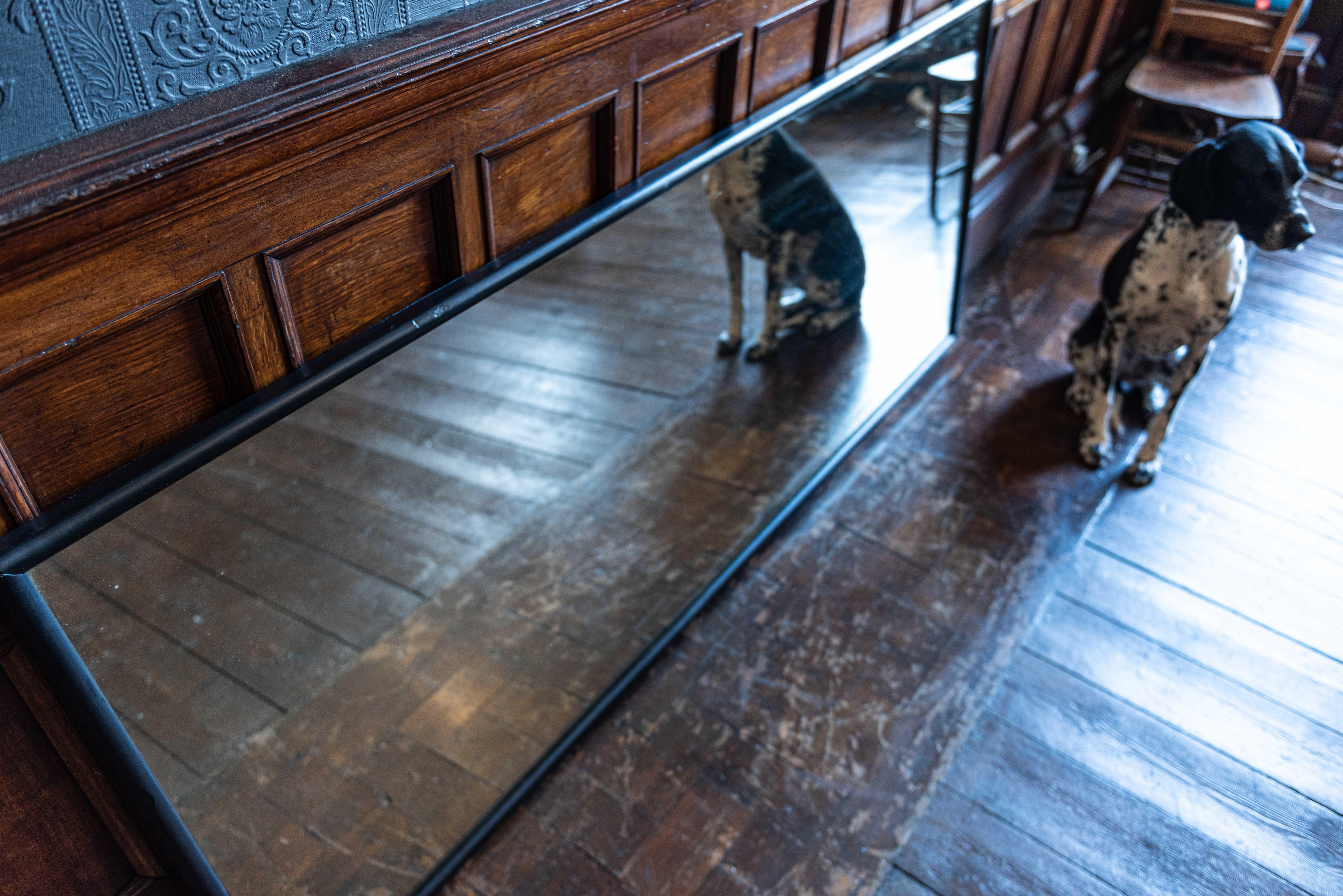 English Large Ebonized Shop Fitters Mirror, circa 1900 7