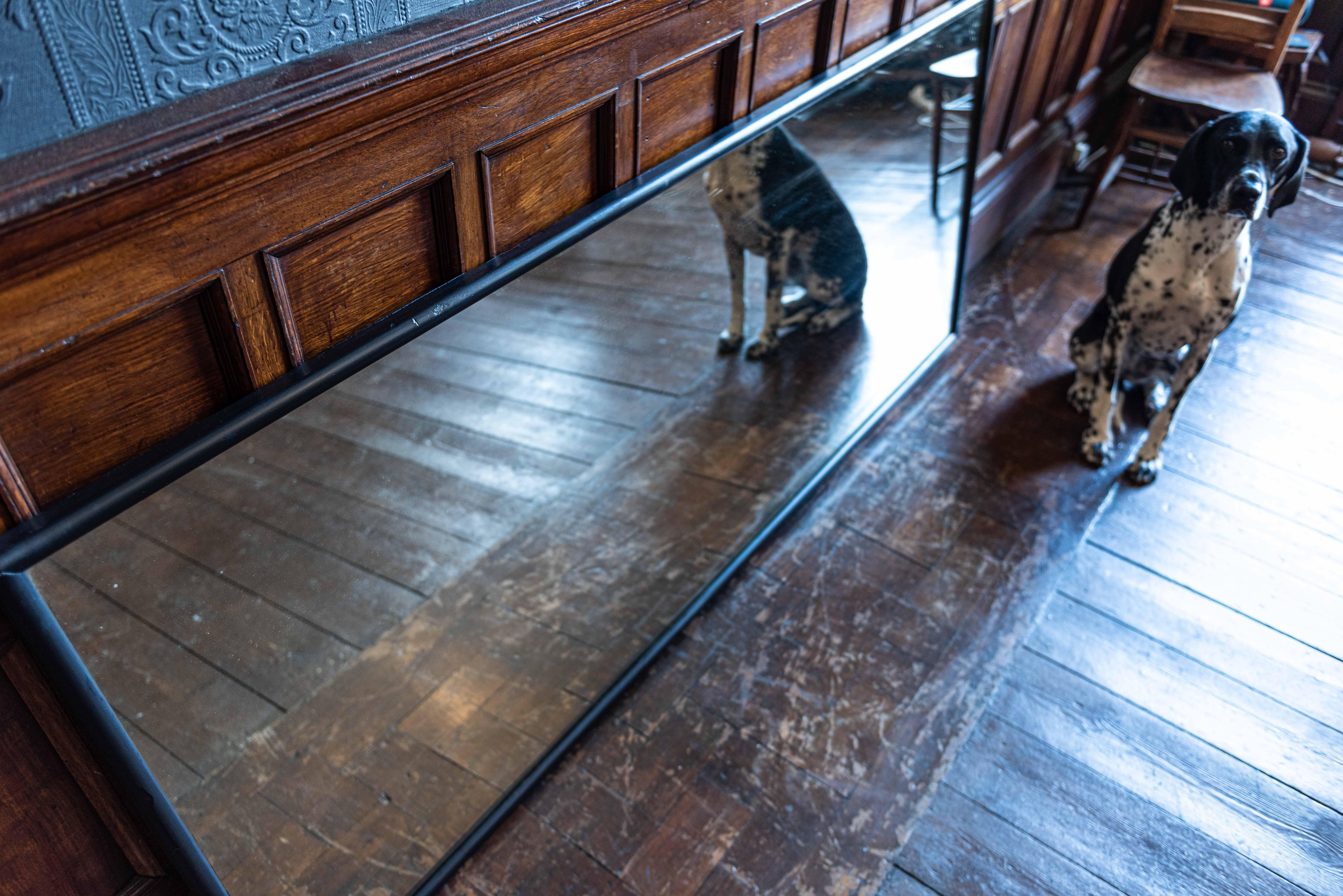 English Large Ebonized Shop Fitters Mirror, circa 1900 9