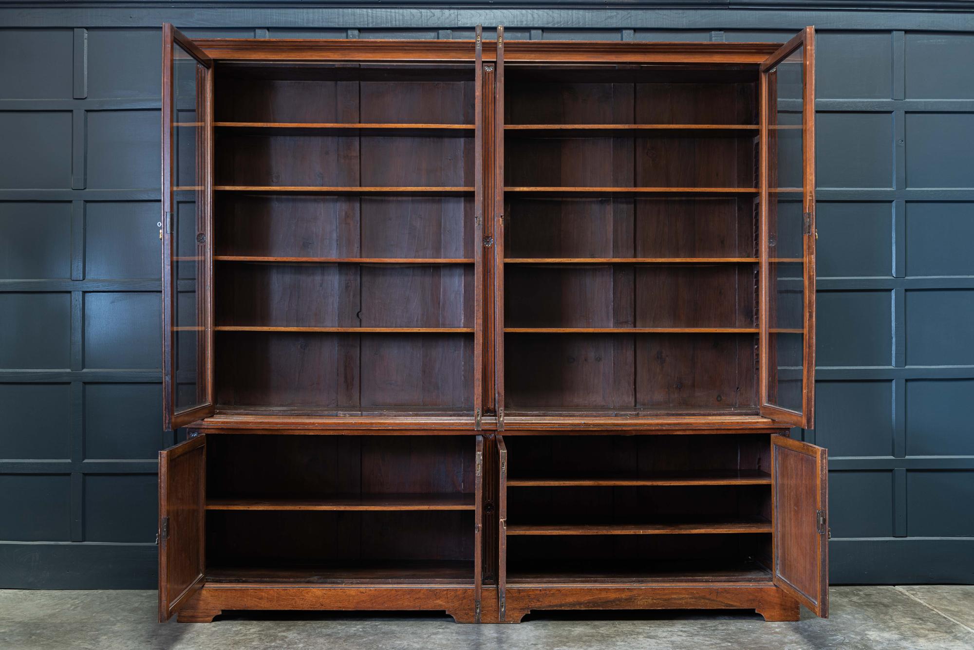large mahogany bookcase