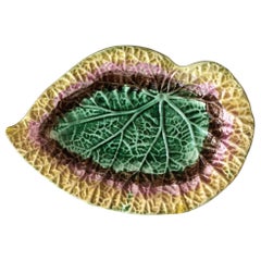 English Large Majolica Begonia Leaf, circa 1880