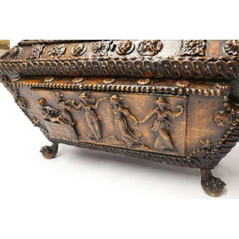 English large Regency period country house gesso decorated casket, circa 1820 For Sale 7