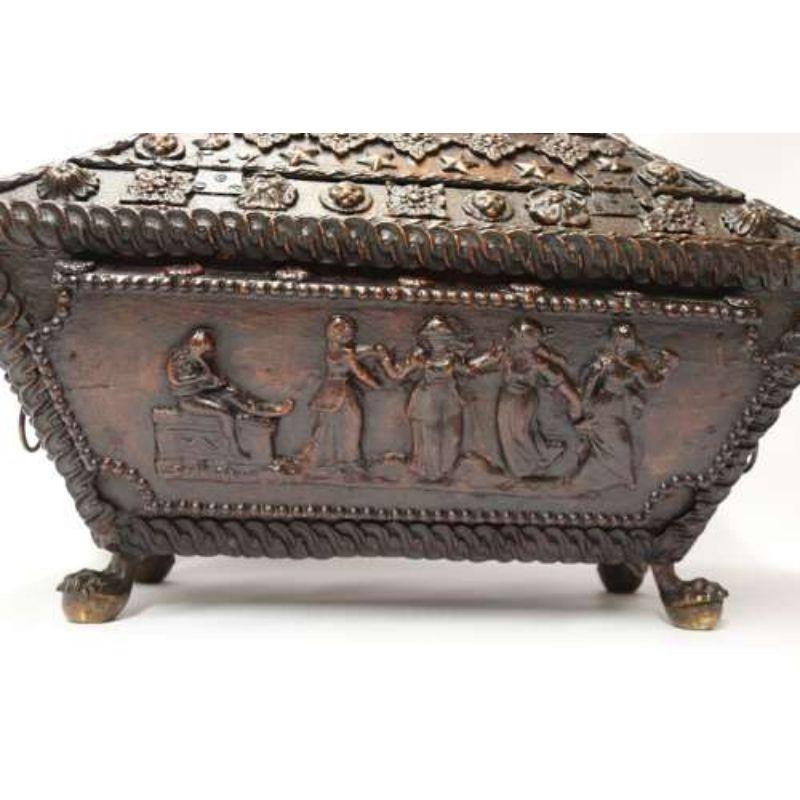 English large Regency period country house gesso decorated casket, circa 1820 For Sale 11