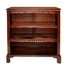 Antique English Late 18th Century George III Mahogany Open Bookcase, circa 1790