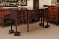 English Late 18th Century George III Mahogany Sideboard with Breakfront Form