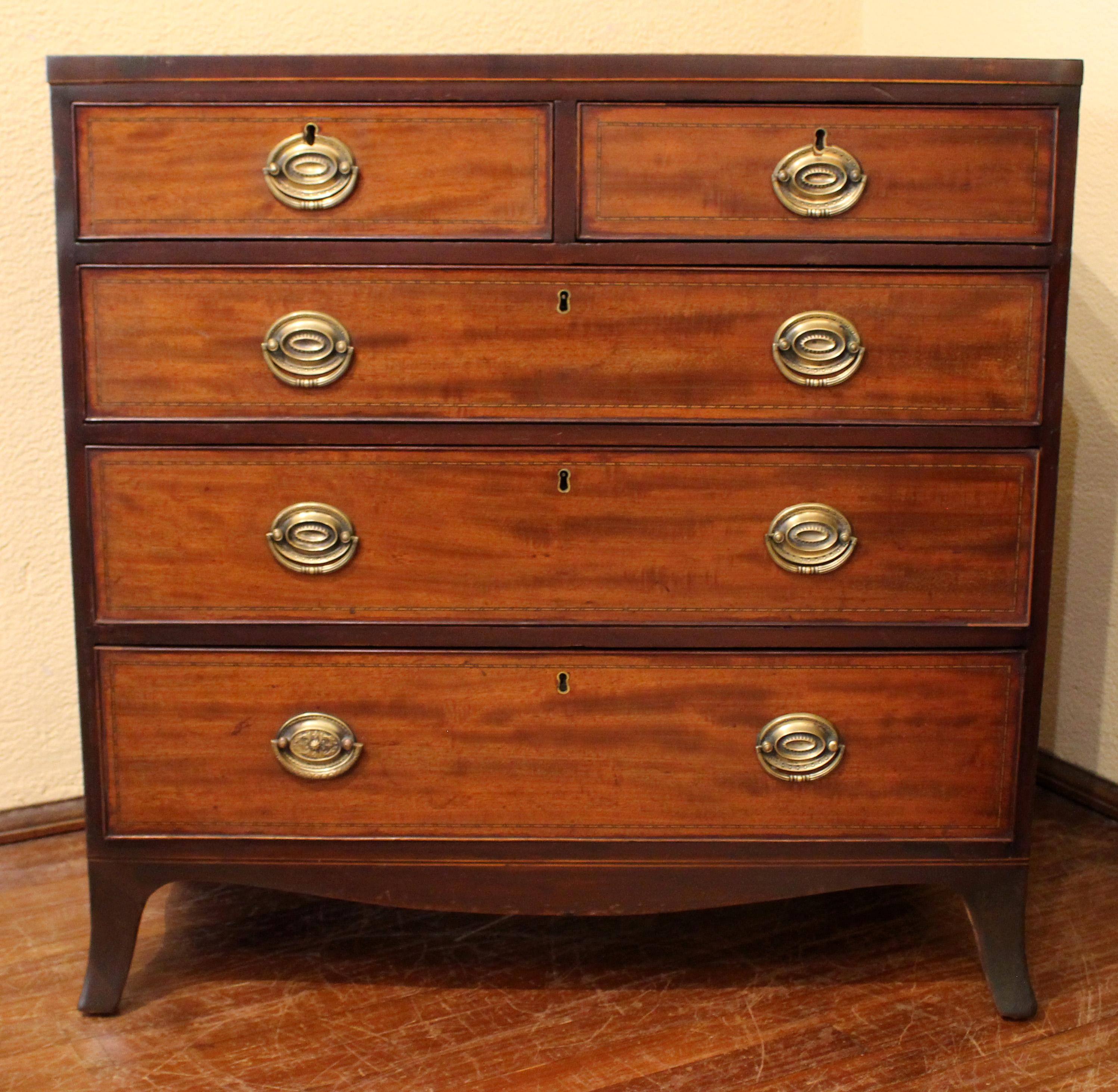 English Late 18th Century Georgian Straight Front Chest of Drawers 7