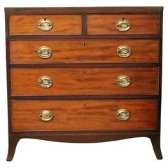 English Late 18th Century Georgian Straight Front Chest of Drawers