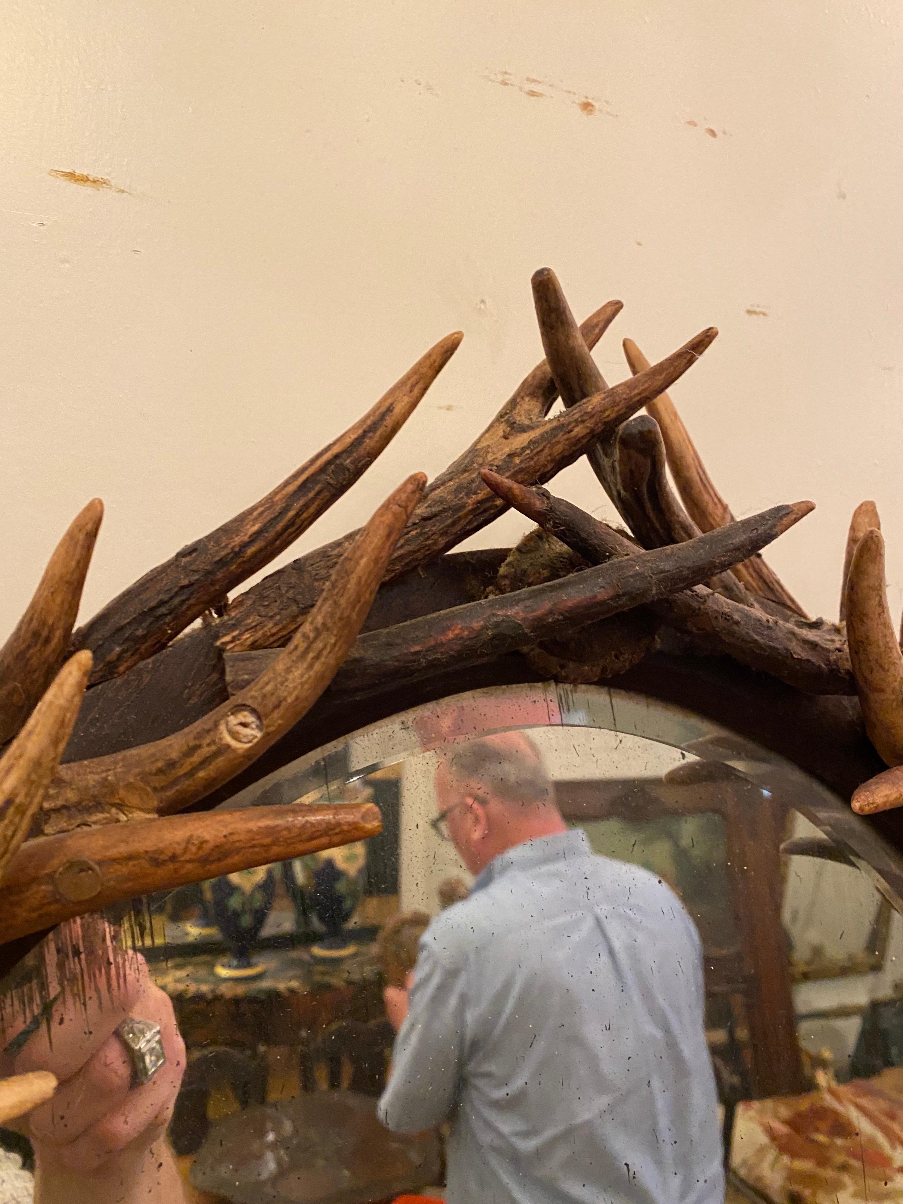 antler mirror for sale