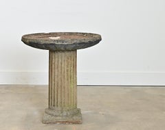 English Late 19th Century Cast Stone Bird Bath