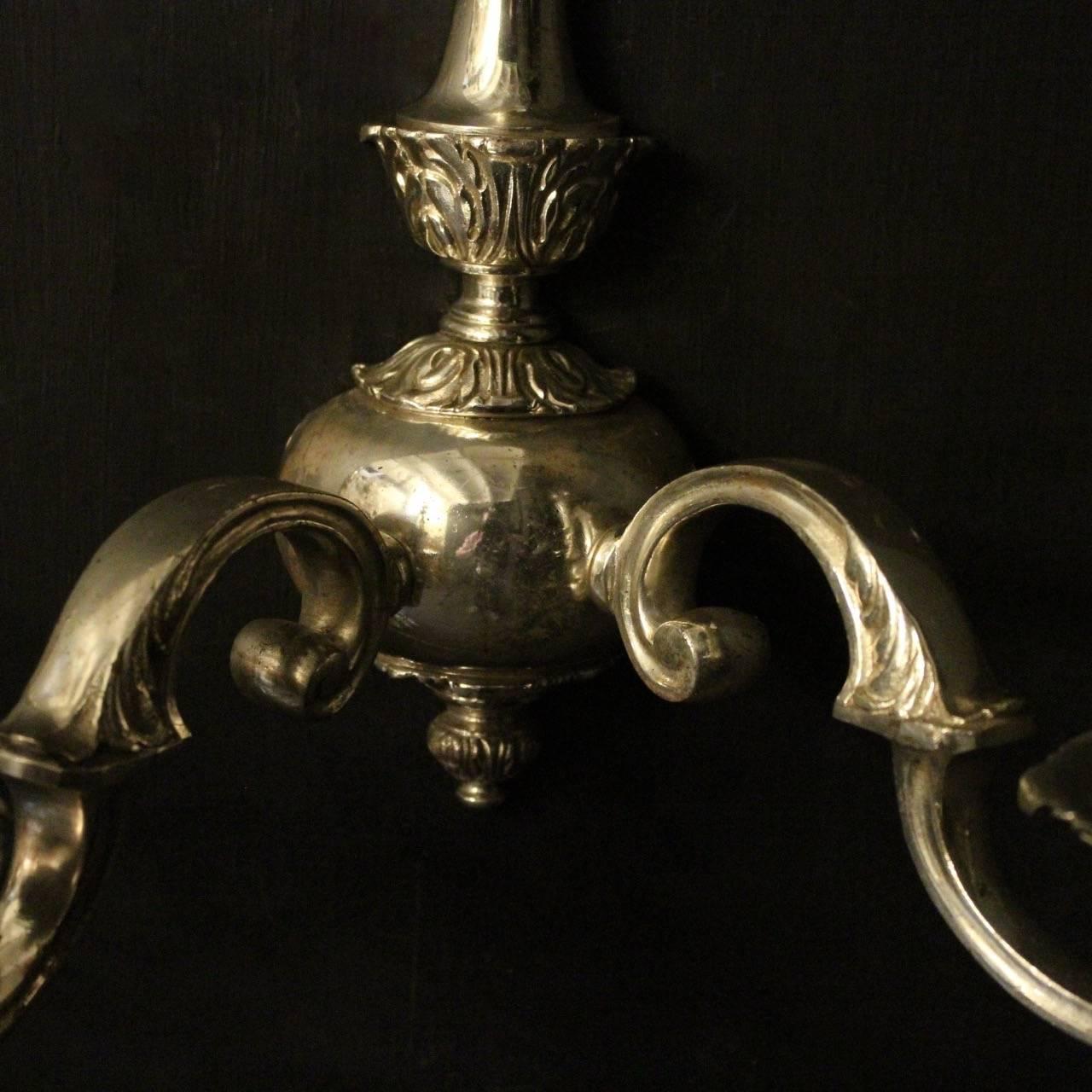 English Late 19th Century Pair of Silver Gilded Antique Wall Lights In Good Condition In Chester, GB