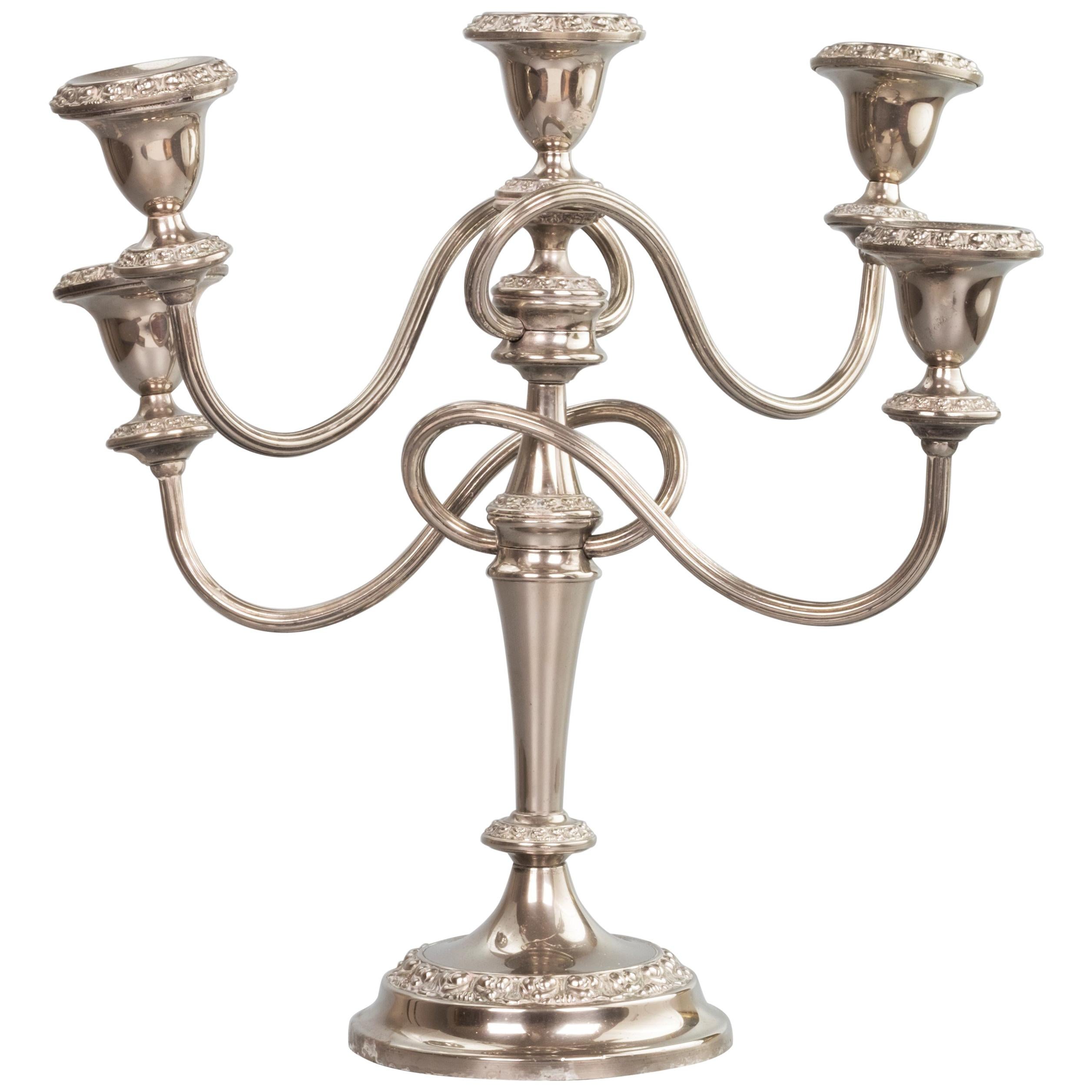 * H / English Late 19th Century, Silver Plated Candelabra