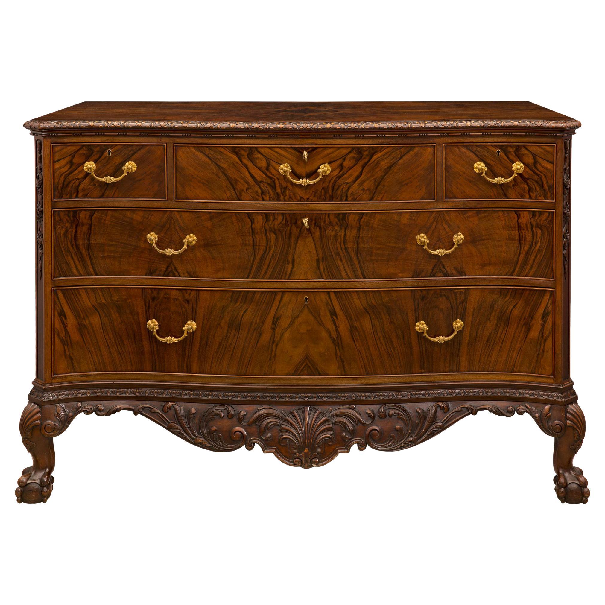 English Late 19th Century Walnut Chest Signed Waring and Gillow Paris For Sale
