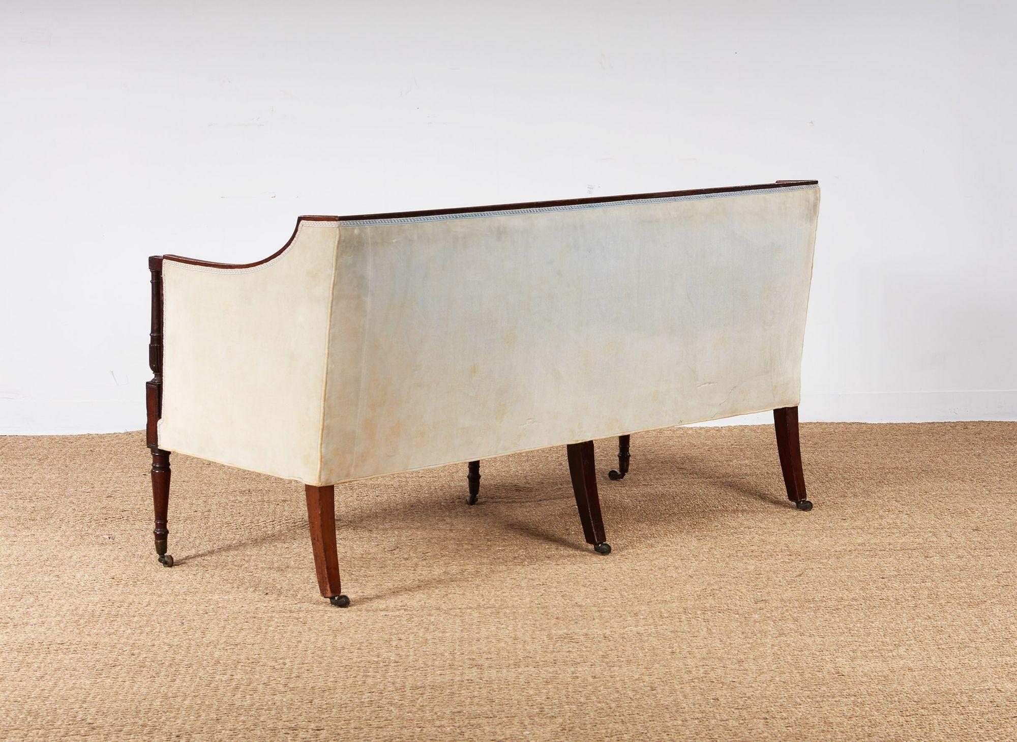 English Late Georgian Mahogany Settee For Sale 11