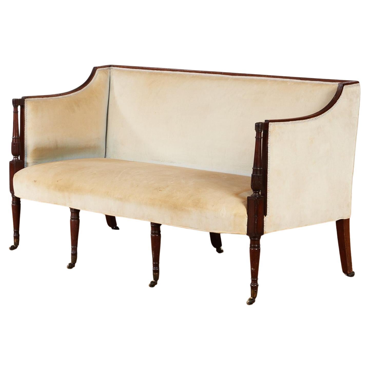 English Late Georgian Mahogany Settee For Sale