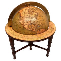 English Late Georgian Six Inch Diameter Terrestrial Globe on Mahogany Stand