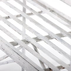 English Late Regency Reeded Wrought Iron Garden Bench