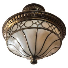 English Leaded Glass Fixture