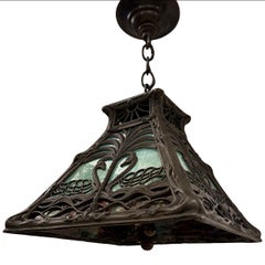 English Leaded Glass Lantern