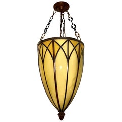 English Leaded Glass Lantern