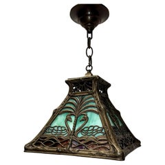 English Leaded Glass Lantern