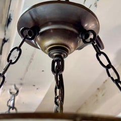 English Leaded Glass Light Fixture