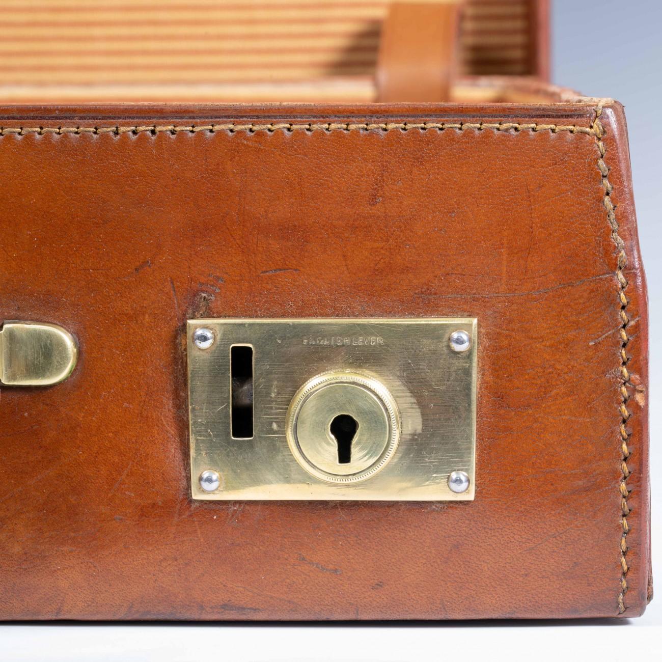English Leather Attaché Case, circa 1940 1