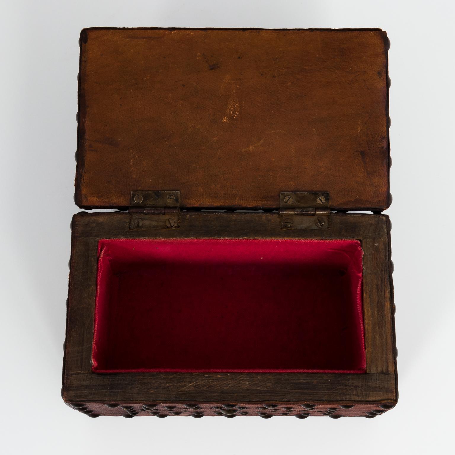 English Leather Box, circa 1850 6