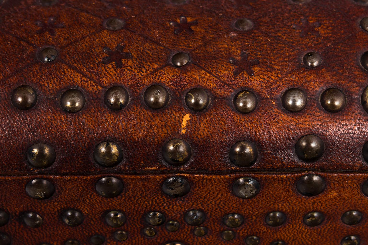 English Leather Box, circa 1850 3