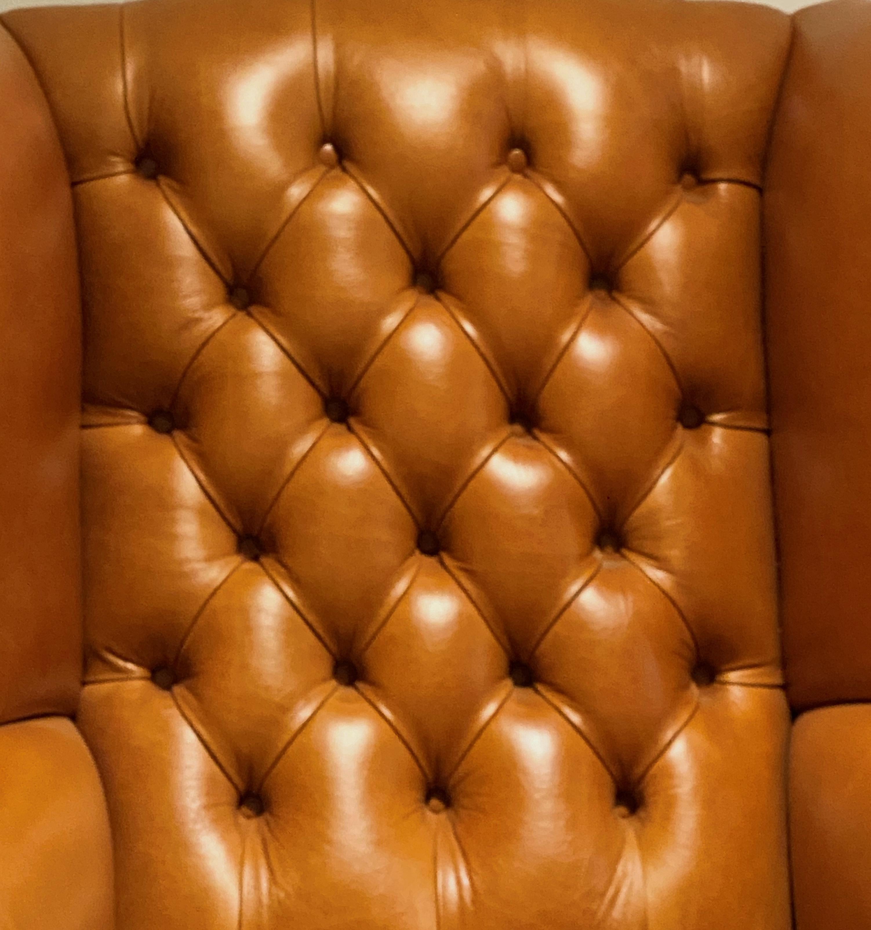 high back leather wingback chair