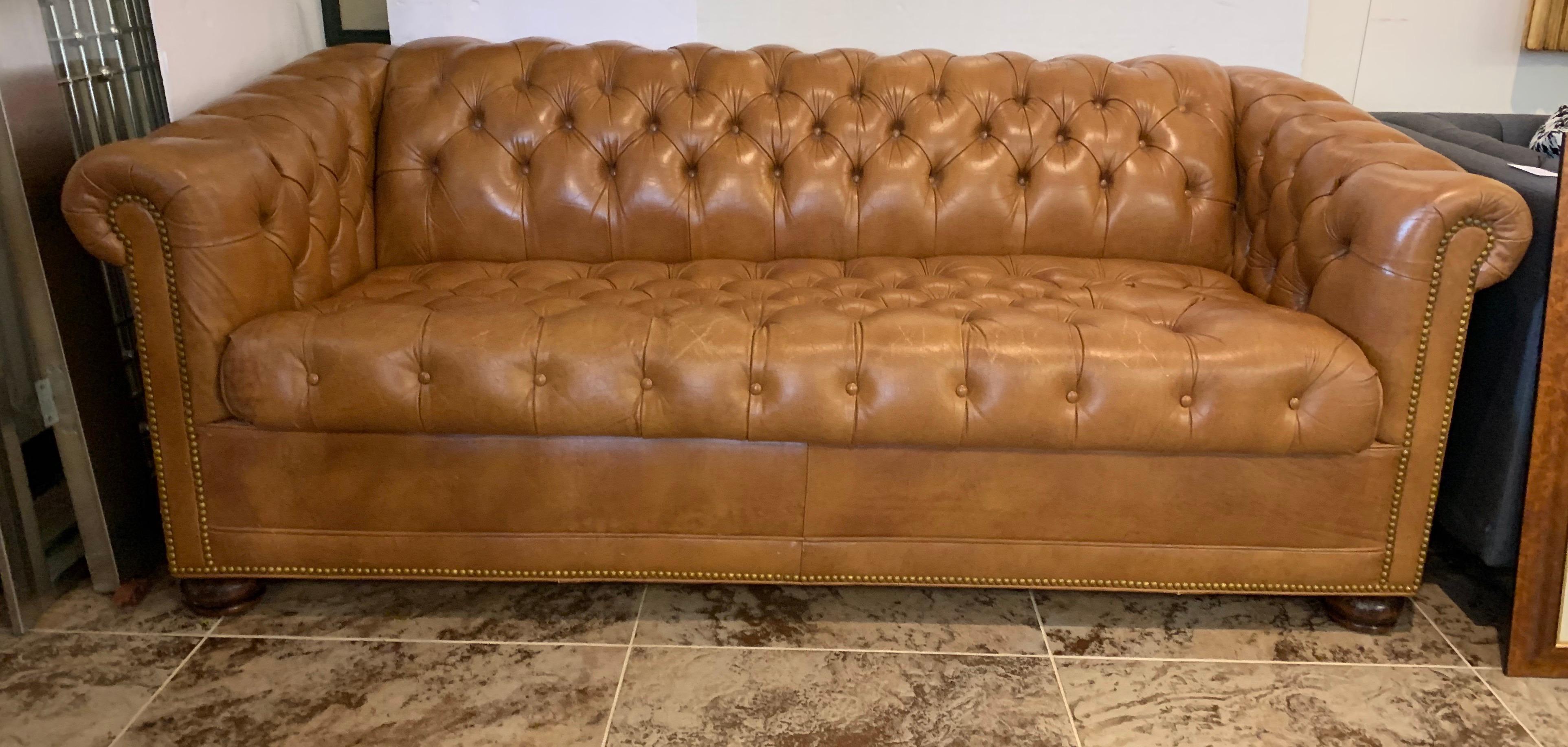chesterfield sleeper sofa leather