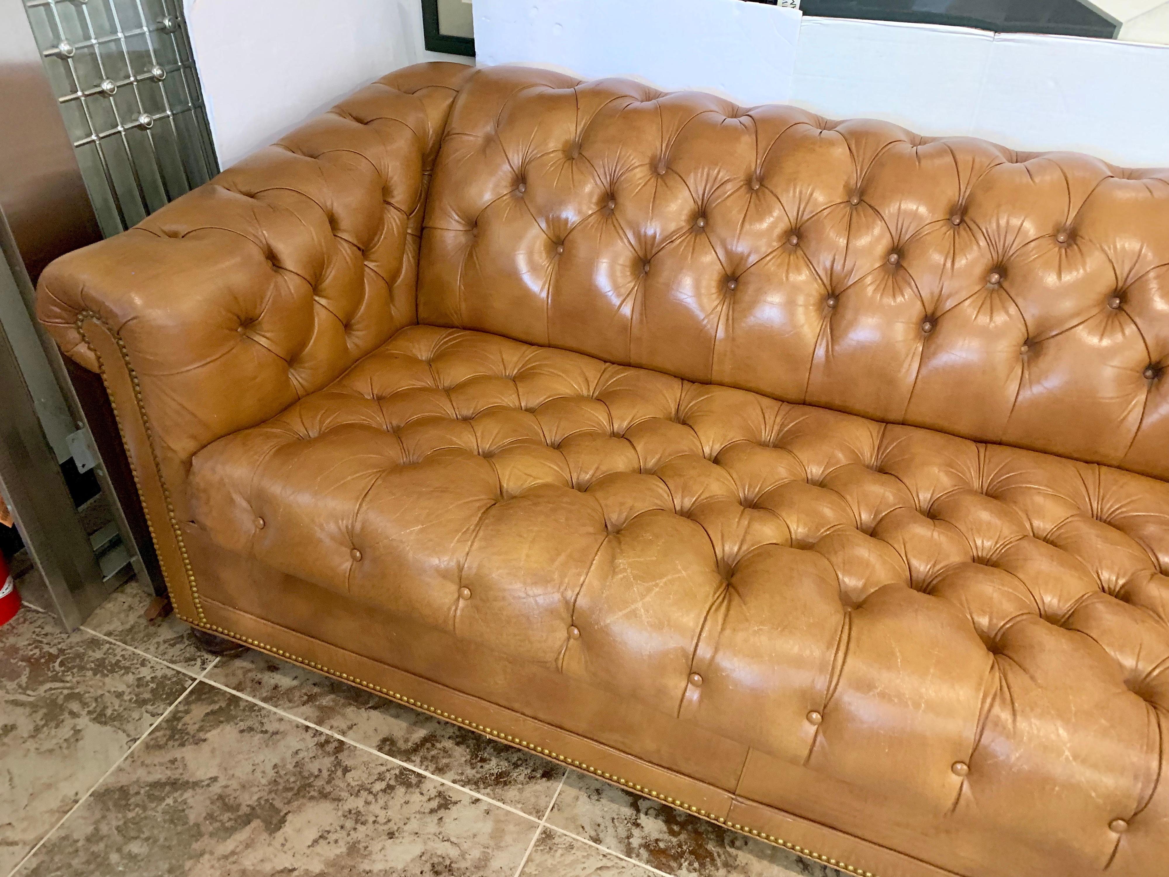 chesterfield sofa bed leather