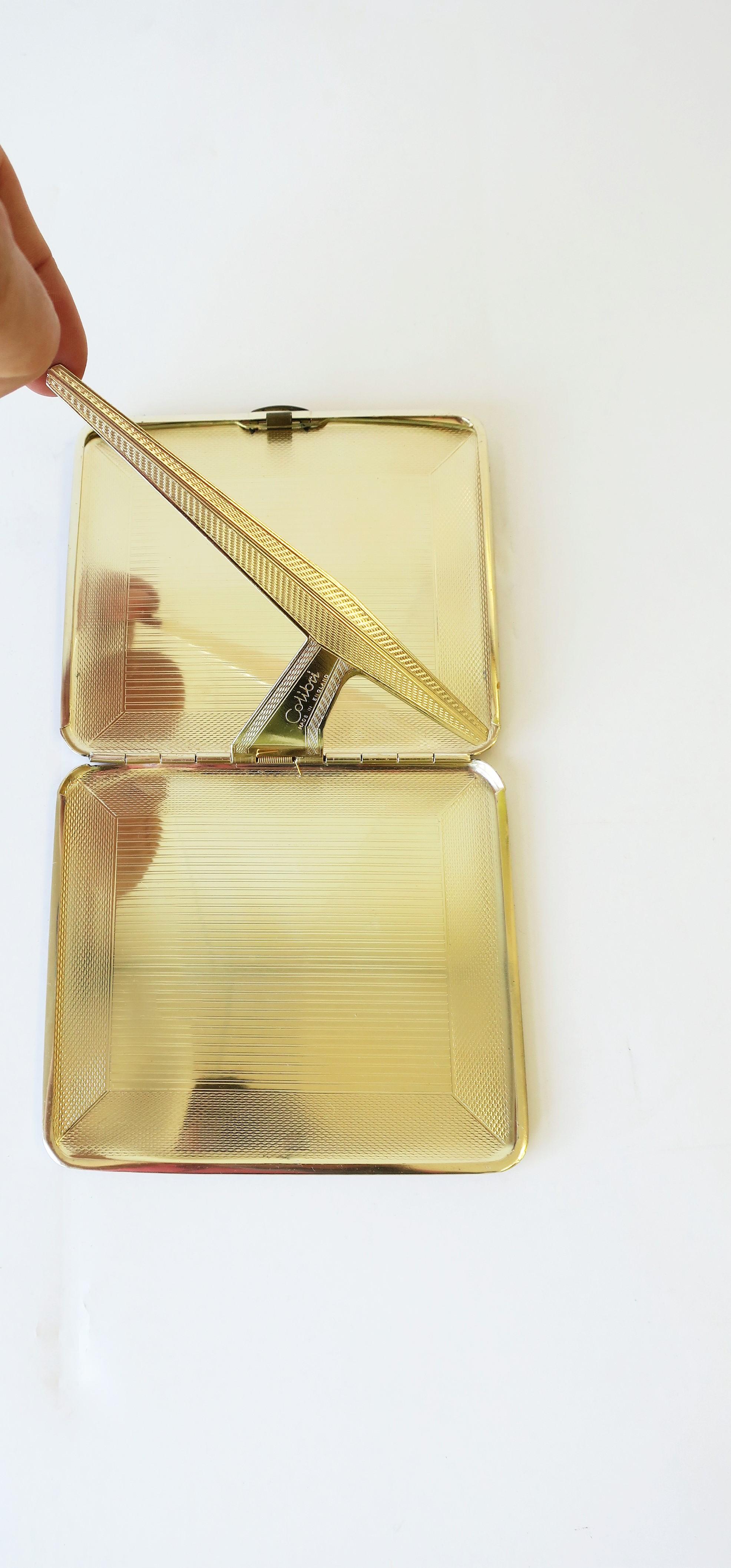 Brass English Leather Cigarette Holder Case