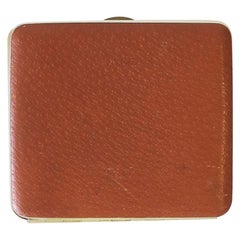 Retro English Leather Cigarette Holder Case