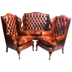 Burnt Orange Leather And Steel Sofa By Maison Jansen